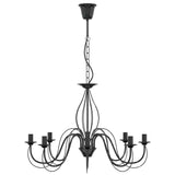 Adjustable Chandelier E14 Metal Black 78 x 101 cm 42053779