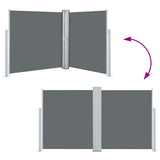 Retractable Side Awning Anthracite 140x600 cm 48456