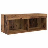 TV Wall Units with LED Strip Lights Old Wood Engineered Wood 3402947