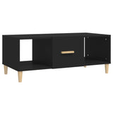 ZNTS Coffee Table Black 102x50x40 cm Engineered Wood 812691