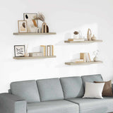Floating Wall Shelves 4 pcs Oak 90x23.5x3.8 cm MDF 323882