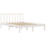 Bed Frame without Mattress White Solid Wood Pine 140x200 cm 3105072