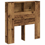 Headboard Cabinet Old Wood 100x18.5x102.5 cm Engineered Wood 856876