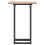 ZNTS Dining Table O-Frame 50x50x75.5 cm Solid Wood Pine and Steel 3282735