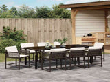 Garden Dining Set 9 pcs Brown Poly Rattan 3380756