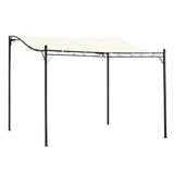 3x3 m Wall Mounted Garden Porch-Black/Cream White T3398P323853