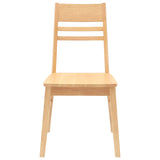 Dining Chairs 2 pcs Natural 43 x 54 x 89 cm Solid Rubber Wood 42020441