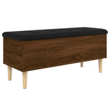 Storage Bench Brown Oak 102x42x46 cm Engineered Wood 835088