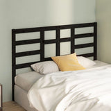 Bed Headboard Black 126x4x104 cm Solid Wood Pine 818134