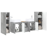 Bathroom Furniture Set 5 pcs Concrete Grey 33 x 34.5 x 100 cm 3405996