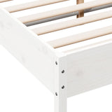 Bed Frame without Mattress White 140x200 cm Solid Wood Pine 844726