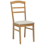 Dining Chair 2 pcs Natural and Light Solid Rubber Wood 42020494