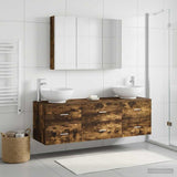 Bathroom Furniture Set 4 pcs Smoked Oak 3406947