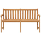 Garden Bench Light Brown Solid Teak Wood Extra Heavy Durable 316639