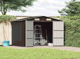 Garden Shed Brown 205x129x183 cm Galvanised Steel 46300