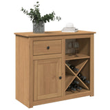Sideboard with Drawer Panama 93x40x80 cm Solid Wood Pine 4016386