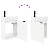Bathroom Vanity Unit with Tap White 45.5 x 22.5 x 84 cm 889425