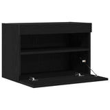 TV Wall Cabinet 2 pcs Black oak 60 x 30 x 40 cm Engineered Wood 862211