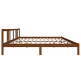Bed Frame without Mattress Honey Brown Solid Wood 200x200 cm 814907