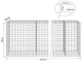 Gabion with 5 mm Wire and 10x10 cm Mesh 650x100x150 cm 3465343