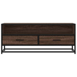 TV Cabinet Brown Oak 100x34.5x40 cm Engineered Wood and Metal 848818