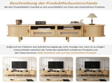 TV Stand with 2 Rattan Drawer and 2 Sliding Doors,Oval TV Cabinet Storage Sideboard with Rounded N605P415641E