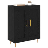 Sideboard Black Oak 69.5 x 34 x 90 cm Engineered Wood and Iron 881596