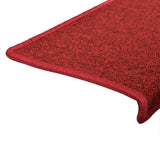 Stair Mats 30 pcs 65x21x4 cm Red Rectangular Edge 3365770