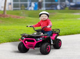 12V Kids Electric Ride on ATV, Battery-Powered Quad Bike w/ Spring Suspension, Forward Backward, T3398P348457
