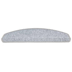 Carpet Stair Treads 15 pcs Light Grey 65x24x4 cm 133887