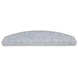 Carpet Stair Treads 15 pcs Light Grey 65x24x4 cm 133887