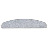 Carpet Stair Treads 15 pcs Light Grey 65x24x4 cm 133887