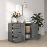 Sideboard HAMAR Dark Grey 113x40x80 cm Solid Wood Pine 340446