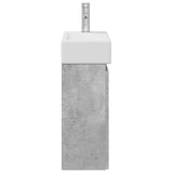Bathroom Vanity Unit with Tap Concrete Grey 45.5 x 22.5 x 84 cm 889454