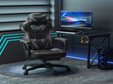 Computer Gaming Chair, Racing Desk Chair Lumbar Support and Footrest, PU Leather Gamer Chair T3398P328205