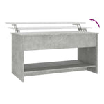 809651 Coffee Table Concrete Grey 102x50x52,5 cm Engineered Wood