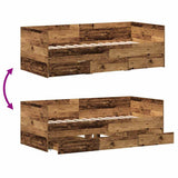 Daybed with Headboard Old Wood 90 x 190 cm Engineered Wood 3333996