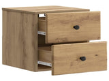 Wall-Mounted Bedside Cabinet 2 pcs Artisan Oak Engineered Wood 899164