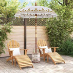 Balinese Parasol Cream 180-190 cm Cotton, solid wood 3356889