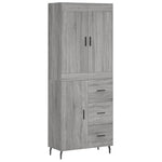 Highboard Grey Sonoma 69.5x34x180 cm Engineered Wood 3199831