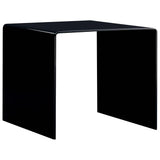 Coffee Table Black 50x50x45 cm Tempered Glass 284723