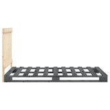 Bed Frame without Mattress Grey 100x200 cm Solid Wood Pine 3281563