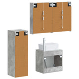 Bathroom Furniture Set 4 pcs Concrete Grey 3407450