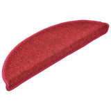 Stair Mats 30 pcs 56x17x3 cm Red Half Round 3365738