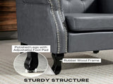 Wingback Accent Chair Tufted Chesterfield-style Armchair with Nail Head Trim for Living Room Bedroom T3398P423875