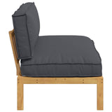Sofa Set Plain Anthracite 120 x 80 x 69 cm Solid Acacia Wood 3418206