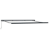 Retractable Awning Blue and White 450 x 300 cm Fabric and Metal 3330849