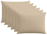 Cushion Cover 6 pcs ALMELO Taupe 60 x 60 cm Corduroy 915420