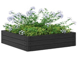 Raised Bed Black 75.5 x 75.5 x 25 cm PP 42033404
