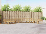 Outdoor Sofa Set 8 pcs White Solid Acacia Wood 3386848